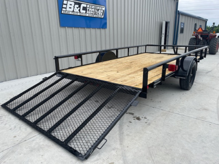 New 2025 DAVIDSON 83X14 (1)SINGLE AXLE PIPE TOP 4' GATE UTILITY