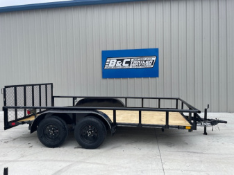 New 2025 DAVIDSON 83X14 (2)TANDEM AXLE PIPE TOP UTILITY W/36  GATE, DOVETAIL