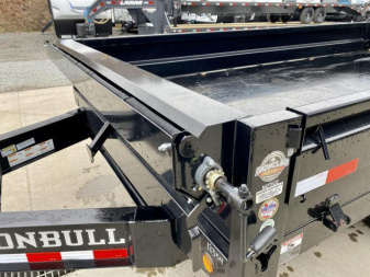 New 2025 Ironbull 8x16' Deckover Dump Trailer 21000# GVW * TRIPLE AXLE * TARP KIT * 10" I-BEAM FRAME * BED RUNNERS * 12K JACK * FOLD DOWN SIDES * OVERSIZE 5x20 SCISSOR * INTGRATED KEYWAY/10GA WALLS * IRONCLAD WARRANTY