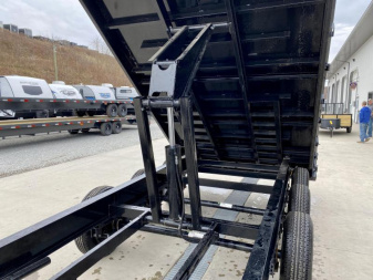 New 2025 Ironbull 8x16' Deckover Dump Trailer 21000# GVW * TRIPLE AXLE * TARP KIT * 10" I-BEAM FRAME * BED RUNNERS * 12K JACK * FOLD DOWN SIDES * OVERSIZE 5x20 SCISSOR * INTGRATED KEYWAY/10GA WALLS * IRONCLAD WARRANTY
