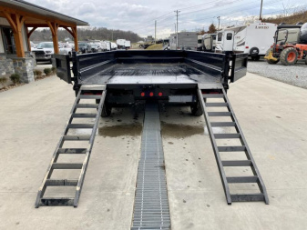 New 2025 Ironbull 8x16' Deckover Dump Trailer 21000# GVW * TRIPLE AXLE * TARP KIT * 10" I-BEAM FRAME * BED RUNNERS * 12K JACK * FOLD DOWN SIDES * OVERSIZE 5x20 SCISSOR * INTGRATED KEYWAY/10GA WALLS * IRONCLAD WARRANTY