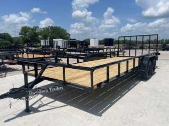 New 2025 DAVIDSON 83X20 TANDM AXLE PIPE TOP UTILITY W/4' GATE Utility Trailer