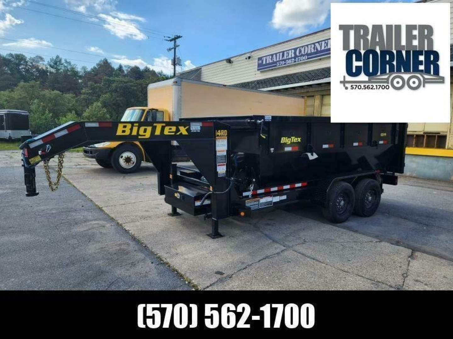 New 2023 Big Tex Trailers 14RB 7X14 GOOSE ROLL OFF Dump Trailer