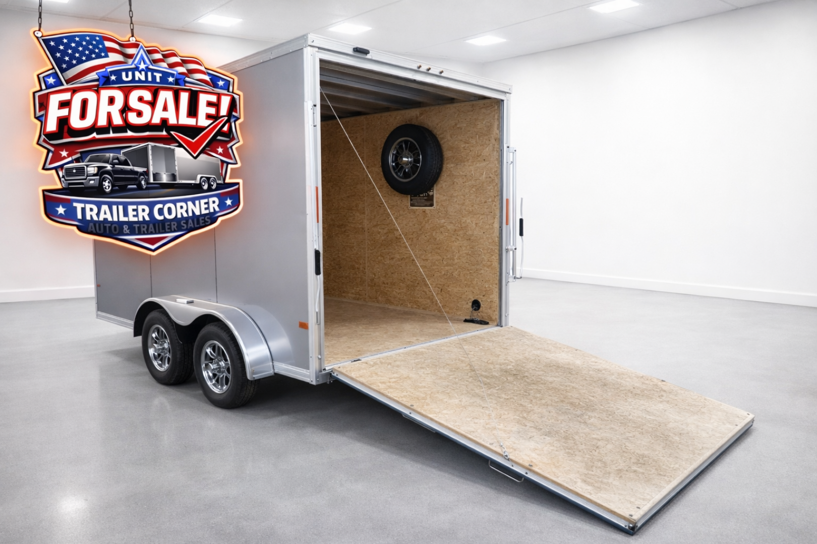 New 2024 Mission EZEC 7.4X12 7K ALUM UTV Cargo / Enclosed Trailer