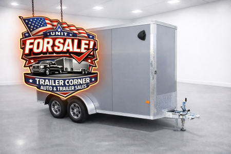 New 2024 Mission EZEC 7.4X12 7K ALUM UTV Cargo / Enclosed Trailer