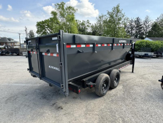 New 2025 Ironbull 7x16' Rolloff Dump Trailer Combo 14000# GVW * INCLUDES (1) 16' BIN 4' SIDES (16 YARDS) * DUAL BATTERIES * DUAL TOOLBOXES * 5x20 SCISSOR HOIST * DUAL 12K JACKS * 10" I-BEAM FRAME * 22K WINCH WITH ROLLER