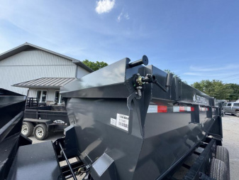 New 2026 Ironbull 7x16' Rolloff Dump Trailer Combo 14000# GVW * INCLUDES (2) 16' BINS 4' SIDES (16 YARDS) * DUAL BATTERIES * DUAL TOOLBOXES * 5x20 SCISSOR HOIST * DUAL 12K JACKS * 10" I-BEAM FRAME * 22K WINCH WITH ROLLER