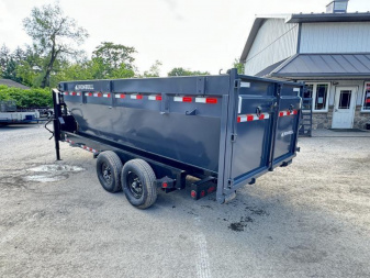 New 2026 Ironbull 7x16' Rolloff Dump Trailer Combo 14000# GVW * INCLUDES (3) 16' BINS 4' SIDES (16 YARDS) * DUAL BATTERIES * DUAL TOOLBOXES * 5x20 SCISSOR HOIST * DUAL 12K JACKS * 10" I-BEAM FRAME * 22K WINCH WITH ROLLER