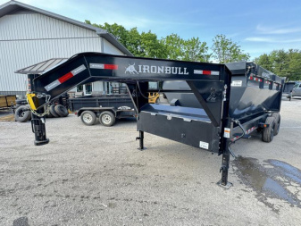 New 2026 Ironbull 7x16' Rolloff Dump Trailer Combo 14000# GVW * INCLUDES (3) 16' BINS 4' SIDES (16 YARDS) * DUAL BATTERIES * DUAL TOOLBOXES * 5x20 SCISSOR HOIST * DUAL 12K JACKS * 10" I-BEAM FRAME * 22K WINCH WITH ROLLER