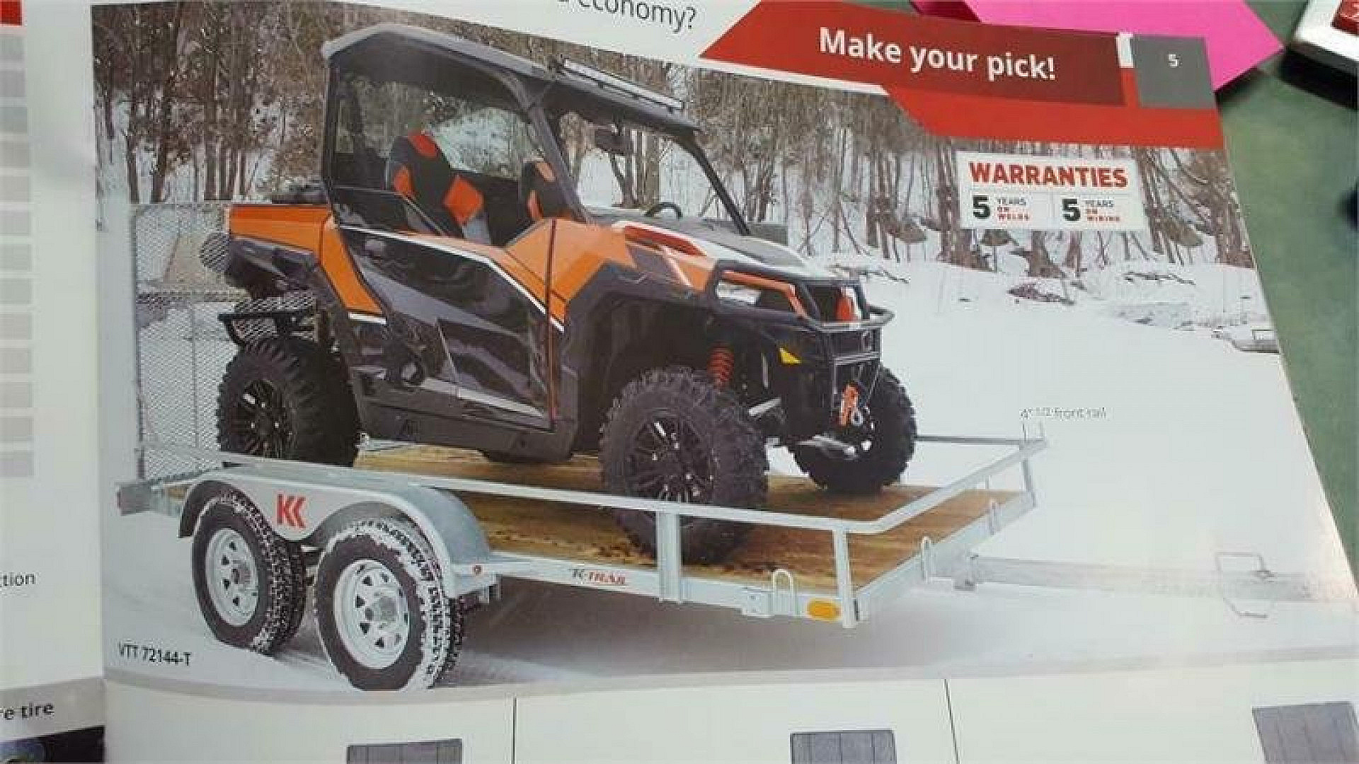 New 2025 K-Trail 6 x 10 Tandem Axle Galvanized Side by Side Utility Trailer