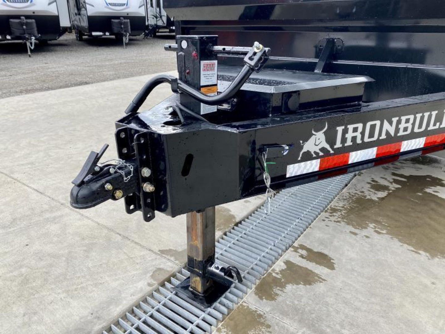 New 2025 Ironbull 8x16' Deckover Dump Trailer 14000# GVW * TARP KIT * 10" I-BEAM FRAME * BED RUNNERS * 12K JACK * FOLD DOWN SIDES * OVERSIZE 5x20 SCISSOR * INTGRATED KEYWAY/10GA WALLS * IRONCLAD WARRANTY