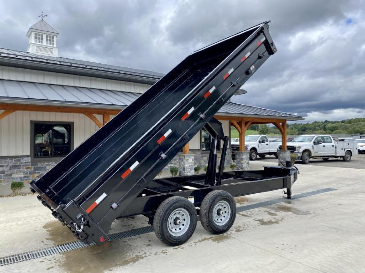 New 2025 Ironbull 8x16' Deckover Dump Trailer 14000# GVW * TARP KIT * 10" I-BEAM FRAME * BED RUNNERS * 12K JACK * FOLD DOWN SIDES * OVERSIZE 5x20 SCISSOR * INTGRATED KEYWAY/10GA WALLS * IRONCLAD WARRANTY