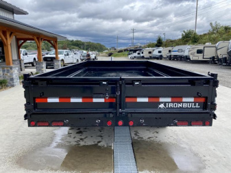 New 2025 Ironbull 8x16' Deckover Dump Trailer 14000# GVW * TARP KIT * 10" I-BEAM FRAME * BED RUNNERS * 12K JACK * FOLD DOWN SIDES * OVERSIZE 5x20 SCISSOR * INTGRATED KEYWAY/10GA WALLS * IRONCLAD WARRANTY