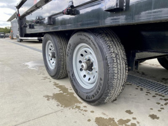 New 2025 Ironbull 8x16' Deckover Dump Trailer 14000# GVW * TARP KIT * 10" I-BEAM FRAME * BED RUNNERS * 12K JACK * FOLD DOWN SIDES * OVERSIZE 5x20 SCISSOR * INTGRATED KEYWAY/10GA WALLS * IRONCLAD WARRANTY