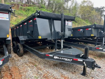 New Hillcrest Dump 7x14 14K 40" W/ Hyd Jack & HD Tube Ramps