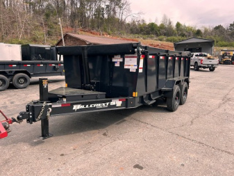 New 2025 Hillcrest Trailers 7x14 17.6k 40  sides Dump Trailer w/hyd jack