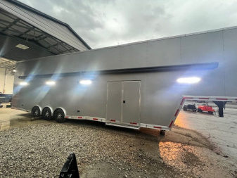 New 2025 Outlaw Trailers 8.5 x 42 Gooseneck Stacker 21K Cargo / Enclosed Trailer
