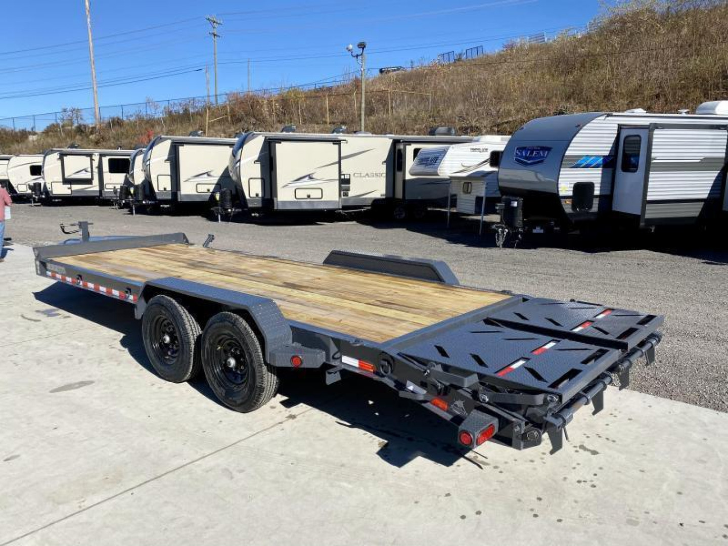 New 2025 Iron Bull 7x22' Equipment Trailer 14000# GVW * FULL WIDTH RAMPS * 8" I-BEAM FRAME * OVERSIZE TOOLBOX * HD COUPLER