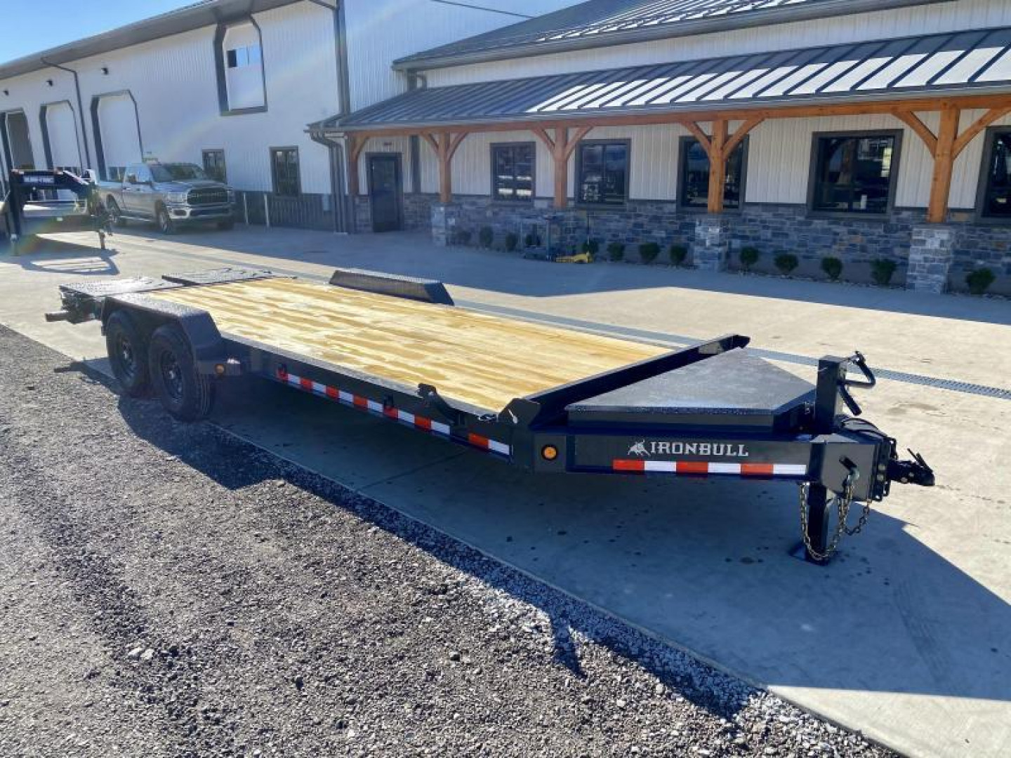 New 2025 Iron Bull 7x22' Equipment Trailer 14000# GVW * FULL WIDTH RAMPS * 8" I-BEAM FRAME * OVERSIZE TOOLBOX * HD COUPLER