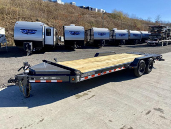 New 2025 Iron Bull 7x22' Equipment Trailer 14000# GVW * FULL WIDTH RAMPS * 8" I-BEAM FRAME * OVERSIZE TOOLBOX * HD COUPLER