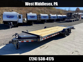 New 2025 Iron Bull 7x22' Equipment Trailer 14000# GVW * FULL WIDTH RAMPS * 8  I-BEAM FRAME * OVERSIZE TOOLBOX * DEXTER AXLES * HD COUPLER