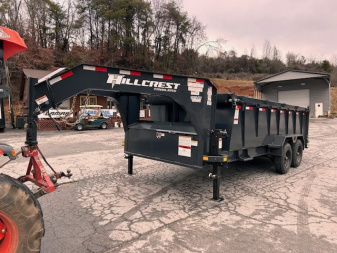New 2025 Hillcrest Trailers 7x16 GN 40” 17.6k Dump Trailer