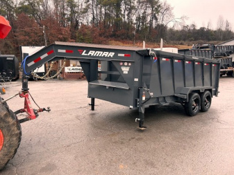 New 2025 Lamar Trailers 7X14 16K GN 4' SIDES Dump Trailer