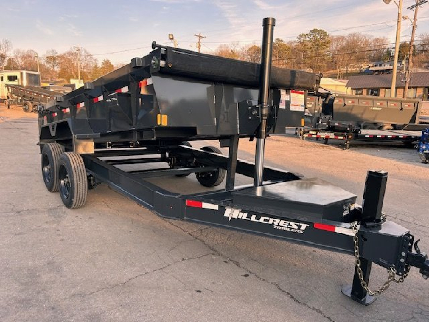 New 2025 Hillcrest Trailers 7X14 17.6K Dump Trailer W/ Hyd Jack