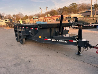 New 2025 Hillcrest Trailers 7X14 17.6K Dump Trailer W/ Hyd Jack