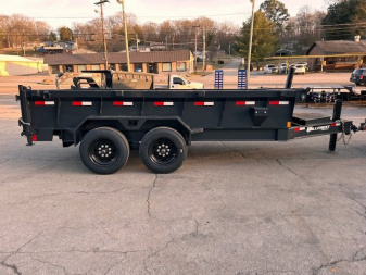 New 2025 Hillcrest Trailers 7X14 17.6K Dump Trailer W/ Hyd Jack