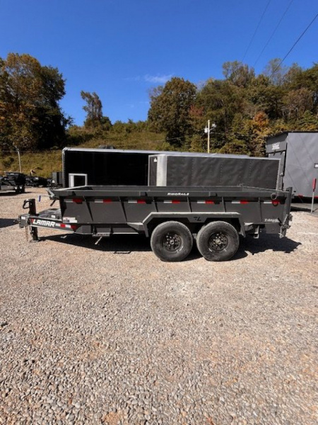 New 2025 Lamar Trailers 7x14 14K 2' Sides BP Dump Trailer
