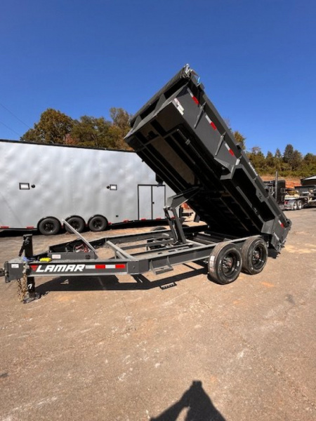 New 2025 Lamar Trailers 7x14 16k Dump Trailer