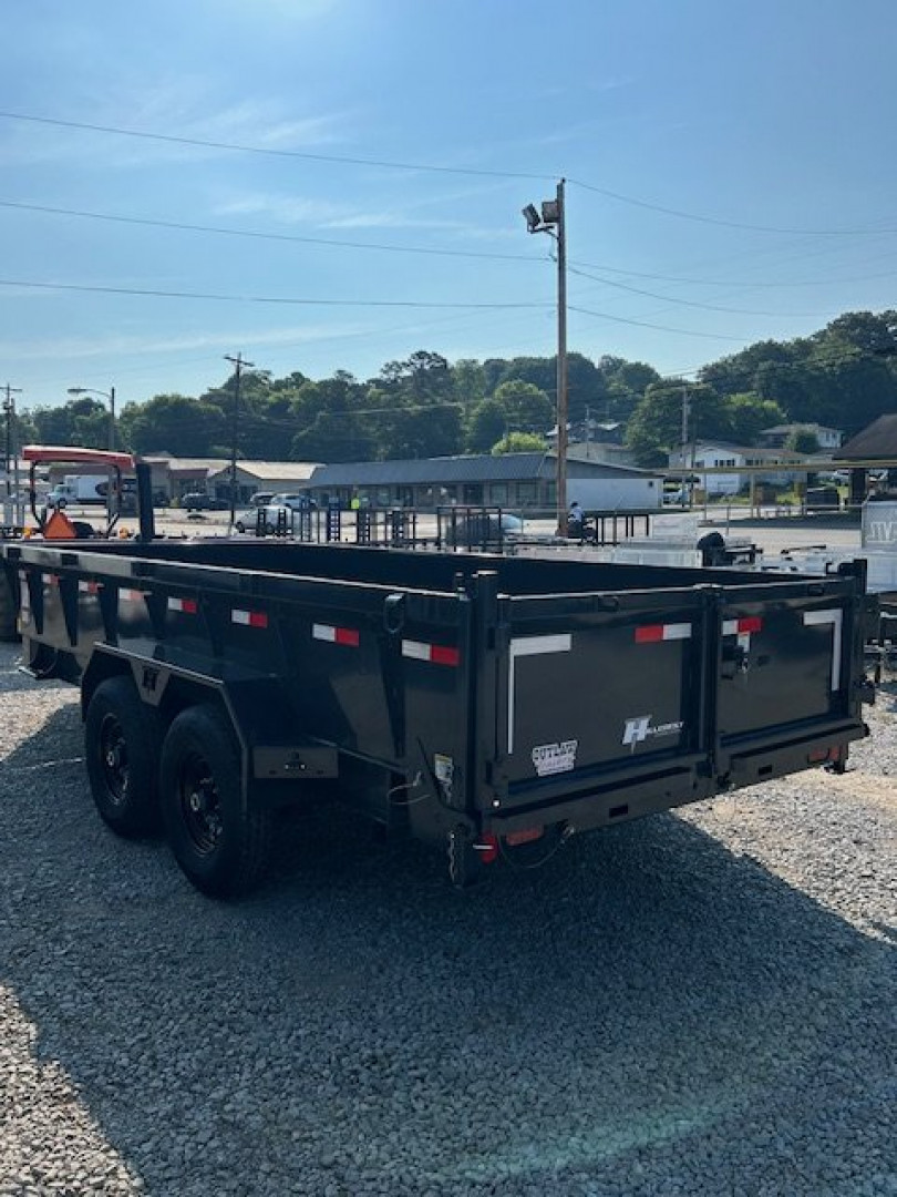 New 2025 Hillcrest Trailers 7X16 14K Dump Trailer W/ Hyd Jack and HD Tube Ramps