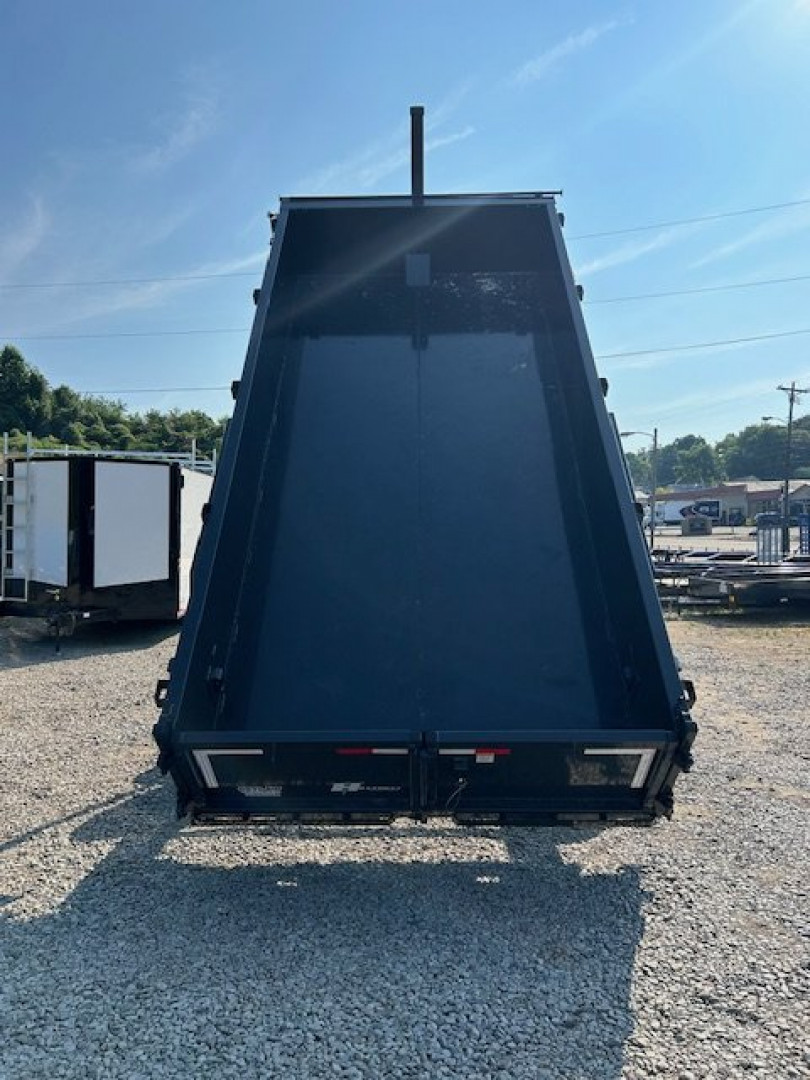 New 2025 Hillcrest Trailers 7X16 14K Dump Trailer W/ Hyd Jack and HD Tube Ramps