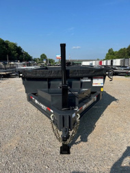 New 2025 Hillcrest Trailers 7X16 14K Dump Trailer W/ Hyd Jack and HD Tube Ramps