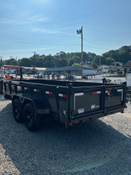 New 2025 Hillcrest Trailers 7X16 14K Dump Trailer W/ Hyd Jack and HD Tube Ramps
