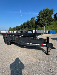 New 2025 Hillcrest Trailers 7X16 14K Dump Trailer W/ Hyd Jack and HD Tube Ramps