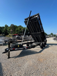 New 2025 Hillcrest Trailers 7X16 14K Dump Trailer W/ Hyd Jack and HD Tube Ramps