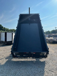 New 2025 Hillcrest Trailers 7X16 14K Dump Trailer W/ Hyd Jack and HD Tube Ramps