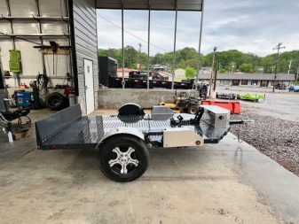 New 2024 OUTLAW TRAILERS 9' Hillcrest Hyd. Drop Deck Motorcycle Trailer Utility Trailer