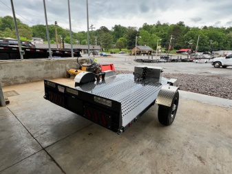 New 2024 OUTLAW TRAILERS 9' Hillcrest Hyd. Drop Deck Motorcycle Trailer Utility Trailer