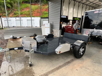New 2024 OUTLAW TRAILERS 9' Hillcrest Hyd. Drop Deck Motorcycle Trailer Utility Trailer