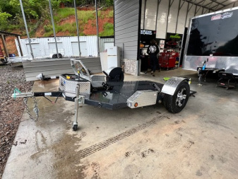 New 2024 OUTLAW TRAILERS 9' Hillcrest Hyd. Drop Deck Motorcycle Trailer Utility Trailer