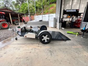 New 2024 OUTLAW TRAILERS 9' Hillcrest Hyd. Drop Deck Motorcycle Trailer Utility Trailer