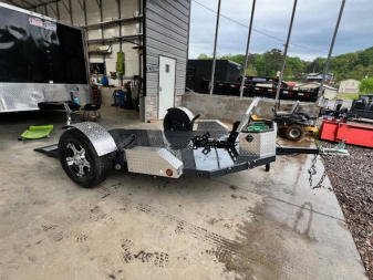 New 2024 OUTLAW TRAILERS 9' Hillcrest Hyd. Drop Deck Motorcycle Trailer Utility Trailer