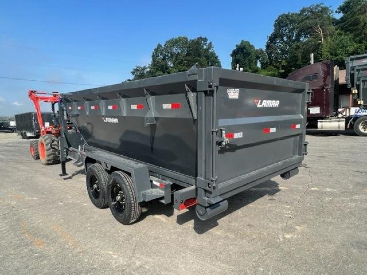 New NEW 2024 Lamar Trailers 7x14 Roll Off  Dump Trailer