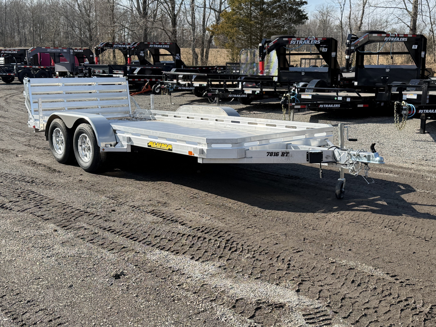 New 2026 ALUMA 7816TA-EL-BT 78" x 16' Aluminum Utility Utility Trailer