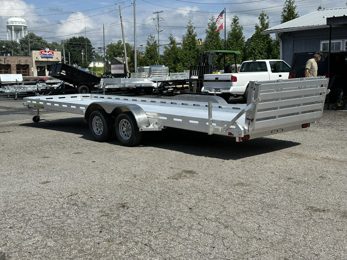 New 2026 ALUMA 7824TA-EL-BT 78" x 24' Aluminum Utility Utility Trailer