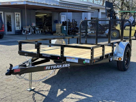 New 2024 PJ TRAILERS 77" x 10' Single Axle Channel Utility (U7) Utility Trailer