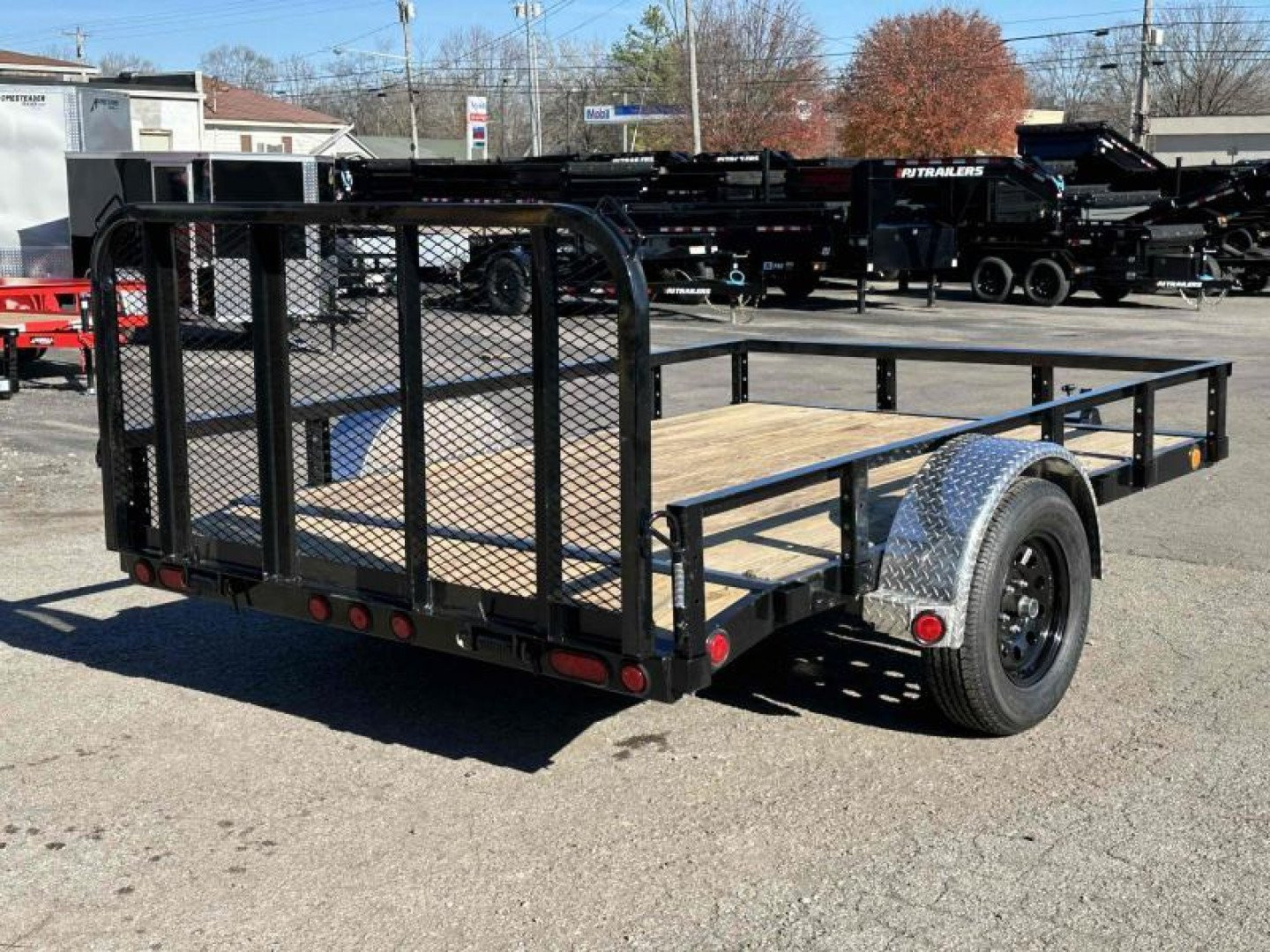 New 2024 PJ TRAILERS 77" x 10' Single Axle Channel (U7) Utility Trailer